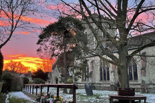 Church at sunset